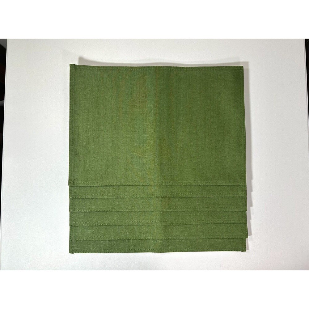 Set, 6 JCPenney Home Kitchen Green Table Placemats, 100% Polyester
